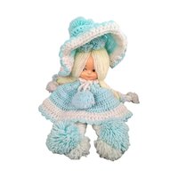 Pair of Vintage Hand-Crocheted Dolls