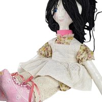 Vintage Large Handmade Paper Mache Doll