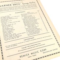 1939 Warner Brothers Song Folio
