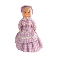 Vintage Handmade Soap Bottle Granny Doll