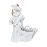 Vintage Ceramic Boy with Flowers Planter Vase