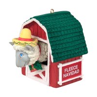 Vintage Enesco Bobblehead Ornaments: Cow & Sheep Farm Pair