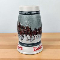 Vintage 1983 Budweiser Clydesdale 50th Anniversary Stein