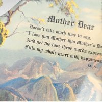 Vintage Mother Dear Silhouette Wall Hanging