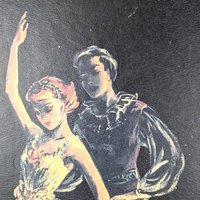 Vintage Framed Cherie Ballerina and Partner Print