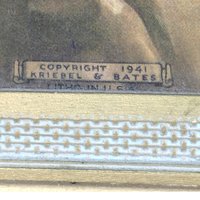 1941 Head of Christ Framed Lithograph: Kriebel and Bates