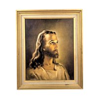 1941 Head of Christ Framed Lithograph: Kriebel and Bates