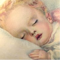 Vintage Bessie Pease Gutmann Sleeping Baby Framed Print