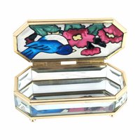 Vintage Joan Baker Glass Jewelry Box