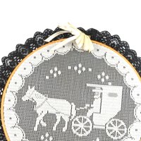 Vintage Horse and Carriage Embroidery Hoop