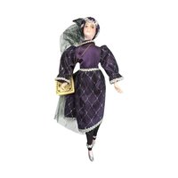 Vintage Kingstate Porcelain Doll: Purple Harlequin Jester