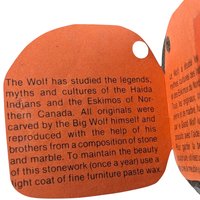 Vintage Wolf Original Inuit and Dog Sculpture