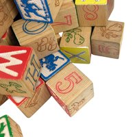 1970 Playskool Walt Disney Wood Safety Blocks