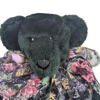 1994 Johnson Creations Green Plush Teddy Bear