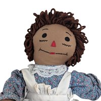 Vintage Raggedy Ann and Andy Plush Doll Pair