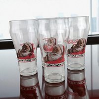 Set of 4 Vintage Libbey Santa Claus Coca-Cola Glasses
