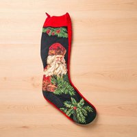Vintage Old World Santa Needlepoint Stocking