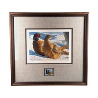 1987 Minnesota Pheasant Habitat Stamp Print (Signed & Framed Brian Jarvi)