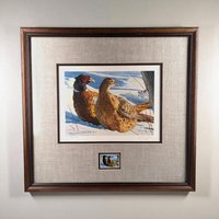 1987 Minnesota Pheasant Habitat Stamp Print (Signed & Framed Brian Jarvi)