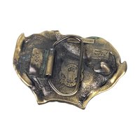 1982 Leaping Buck and Doe Belt Buckle