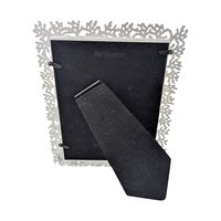 Vintage Pier 1 Imports Pewter Enamel Shell Mirror