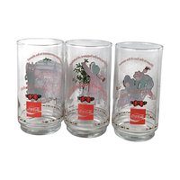 1982 Coca-Cola Holly Hobbie Christmas Glasses, Set of 3