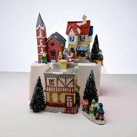 Vintage Dickens Collectibles Lighted Porcelain Christmas Village