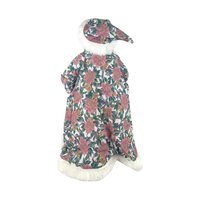 Vintage Victorian Pink Floral Santa Tree Topper