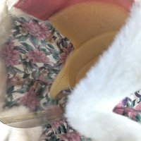 Vintage Victorian Pink Floral Santa Tree Topper