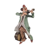 Vintage Capodimonte Clown with Fiddle & Drum
