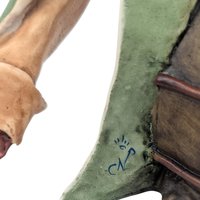 Vintage Capodimonte Clown with Fiddle & Drum