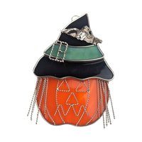 Vintage Stained Glass Jack O' Lantern