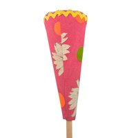 Vintage Pink Daisy Pop-Up Clown Cone Puppet