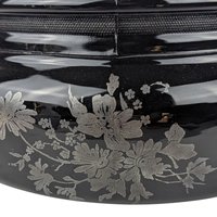 Vintage L.E. Smith Black Glass Bean Pot