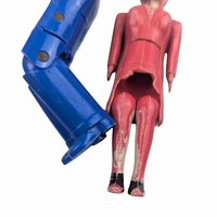 1940s Renwal Plastic Dollhouse Figures: Mother No 43 and Father No 44