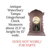 Antique Waterbury Tampa Gingerbread Clock: For Parts/Repair