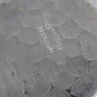 Vintage Hammered Aluminum Floral Basket and Plate