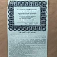 1990 Signed Randal Spangler Draglings Framed Print