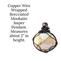 Handmade Copper Wire Wrapped Mookaite Jasper Pendant