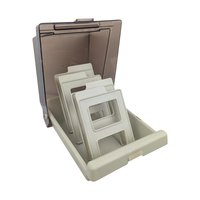 1980s 5.25 Floppy Disk Storage Box with Smoked Lid