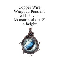 Handmade Copper Wire Wrapped Raven Pendant