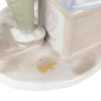 Vintage Porcelain Clown with Horn and Tambourine