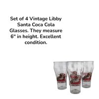 Set of 4 Vintage Libbey Santa Claus Coca-Cola Glasses