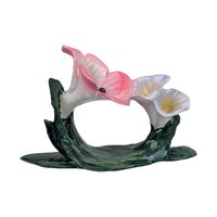 Set of 6 Vintage Floral Napkin Rings (Philippines)