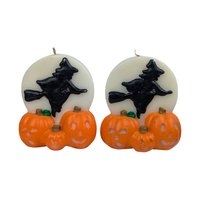 Vintage Papel Halloween Scenic Wax Candles