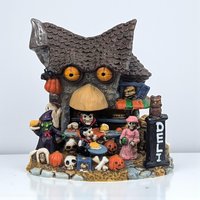 Vintage Ceramic Halloween Village House