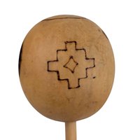 Vintage Trio of Wood-Burned Maracas