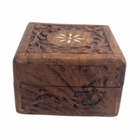 Vintage Rosewood Inlay Trinket Box