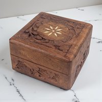 Vintage Rosewood Inlay Trinket Box