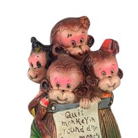 Vintage Barrel of Monkeys Ceramic Bank